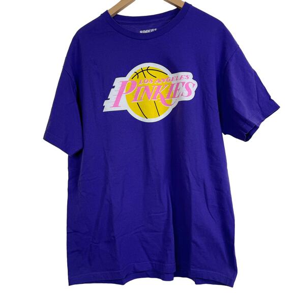Los Angeles Pinkies Basketball Purple Short Sleeve Tee Size XL - Picture 1 of 5